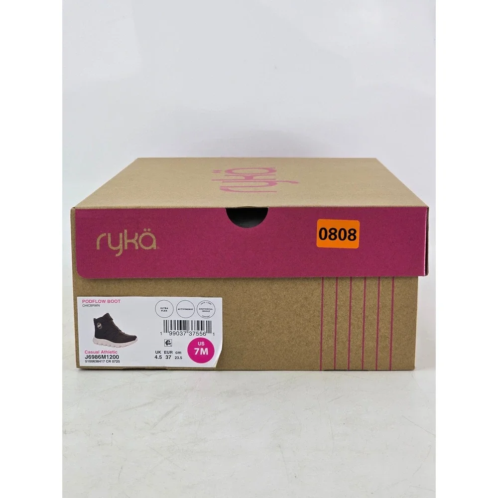 Ryka Podflow Boot Womens 7M Chic Brown Casual Athletic - New